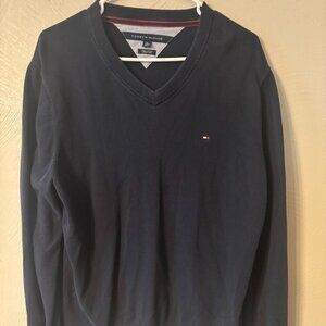 TOMMY HILFIGER NAVY BLUE PULL OVER SWEATER SIZE XL-Cotton